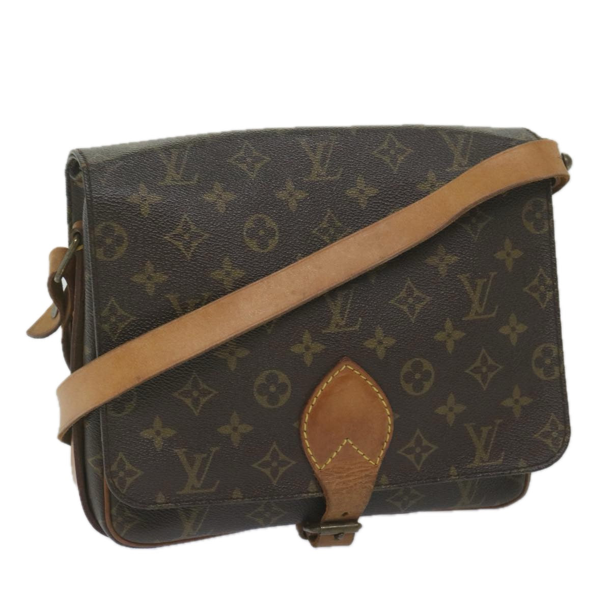 LOUIS VUITTON Monogram Cartouchiere GM Shoulder Bag M51252 LV Auth am5316