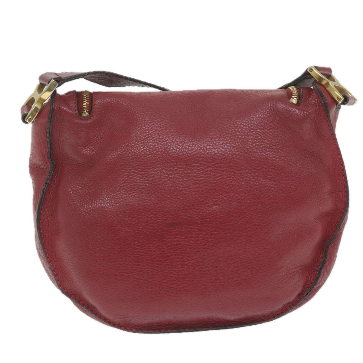 Chloe Mercy Shoulder Bag Leather Red Auth am5320 - 0