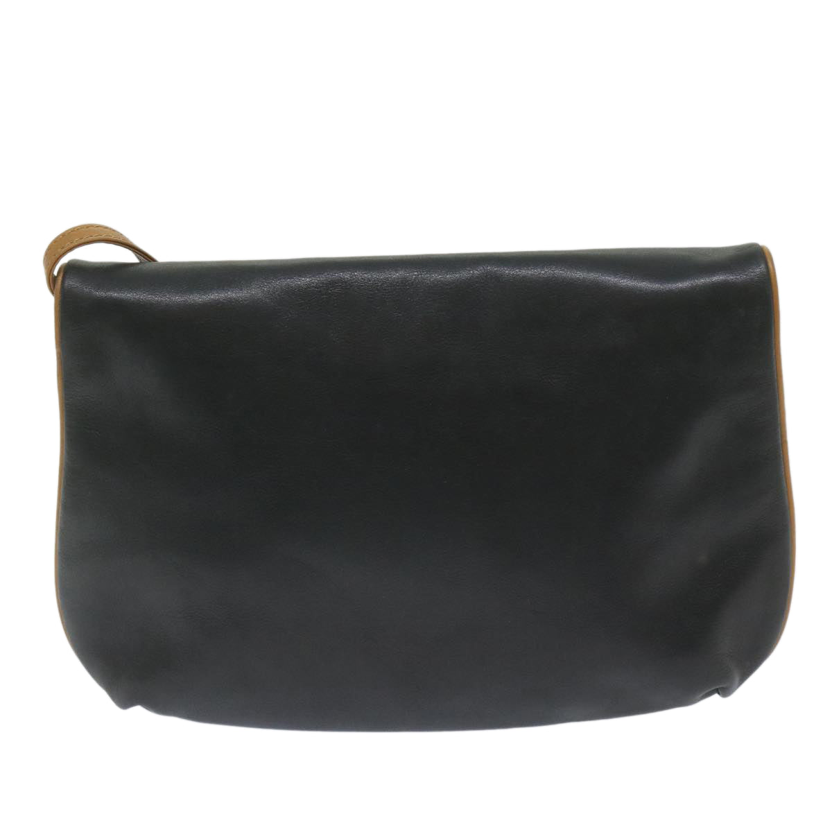 CELINE Shoulder Bag Leather Black Auth am5325 - 0