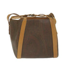 ETRO Pouch Shoulder Bag PVC 2Set Brown Red Auth am5330-3