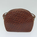 Salvatore Ferragamo Shoulder Bag PVC 2Set Brown Red Auth am5331-13