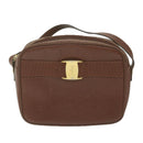 Salvatore Ferragamo Shoulder Bag PVC 2Set Brown Red Auth am5331-2