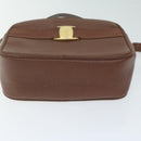 Salvatore Ferragamo Shoulder Bag PVC 2Set Brown Red Auth am5331-8