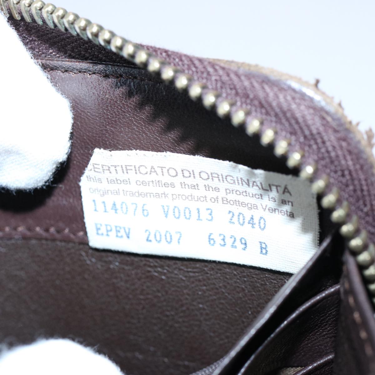 BOTTEGAVENETA INTRECCIATO Wallet Leather 2Set Brown Black Auth am5335