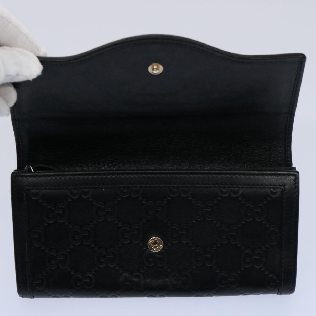 GUCCI GG Canvas Wallet 2Set Black Auth am5336