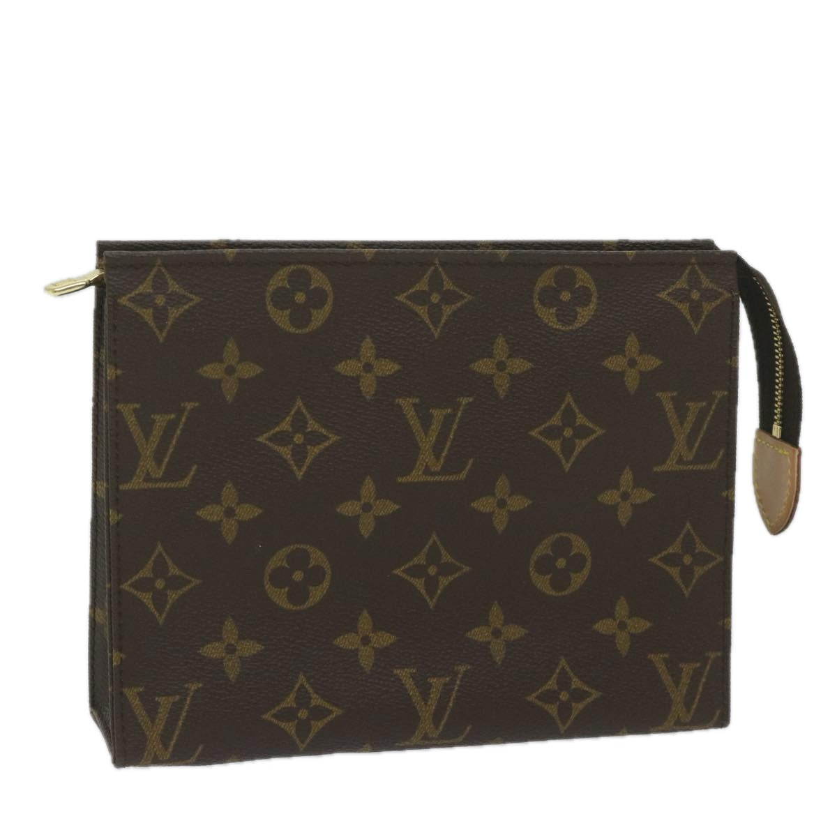 LOUIS VUITTON Monogram Poche Toilette 19 Pouch M47544 LV Auth am5338