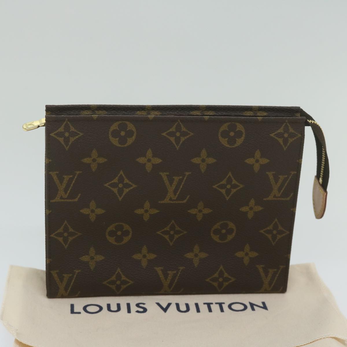 LOUIS VUITTON Monogram Poche Toilette 19 Pouch M47544 LV Auth am5338