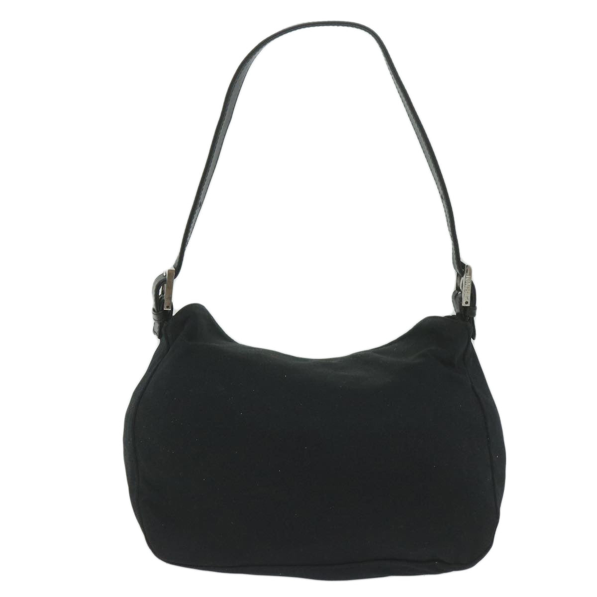 FENDI Mamma Baguette Shoulder Bag Nylon Black 2305 26426 008 Auth am5339 - 0
