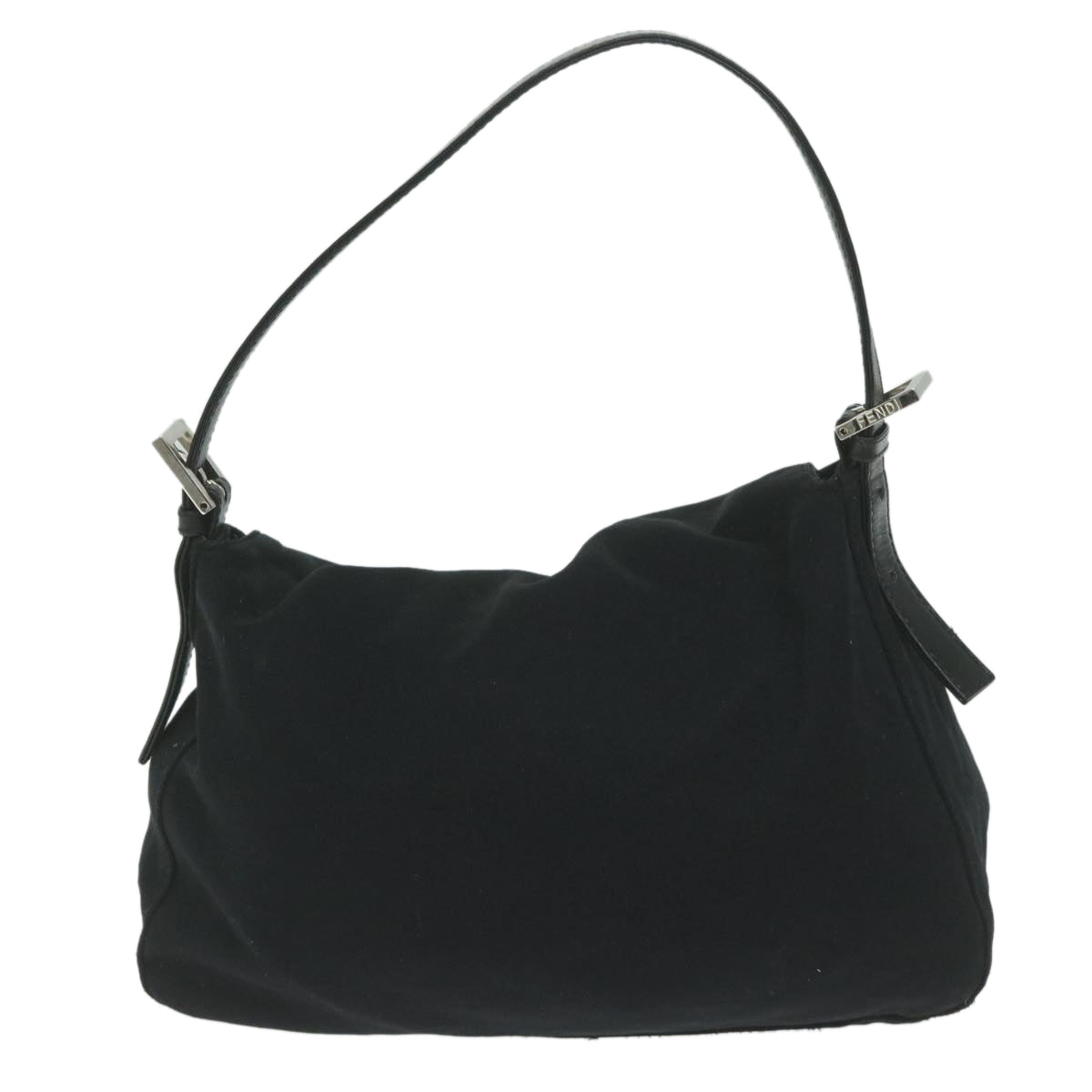 FENDI Mamma Baguette Shoulder Bag Nylon Black 2321 26325 008 Auth am5345 - 0