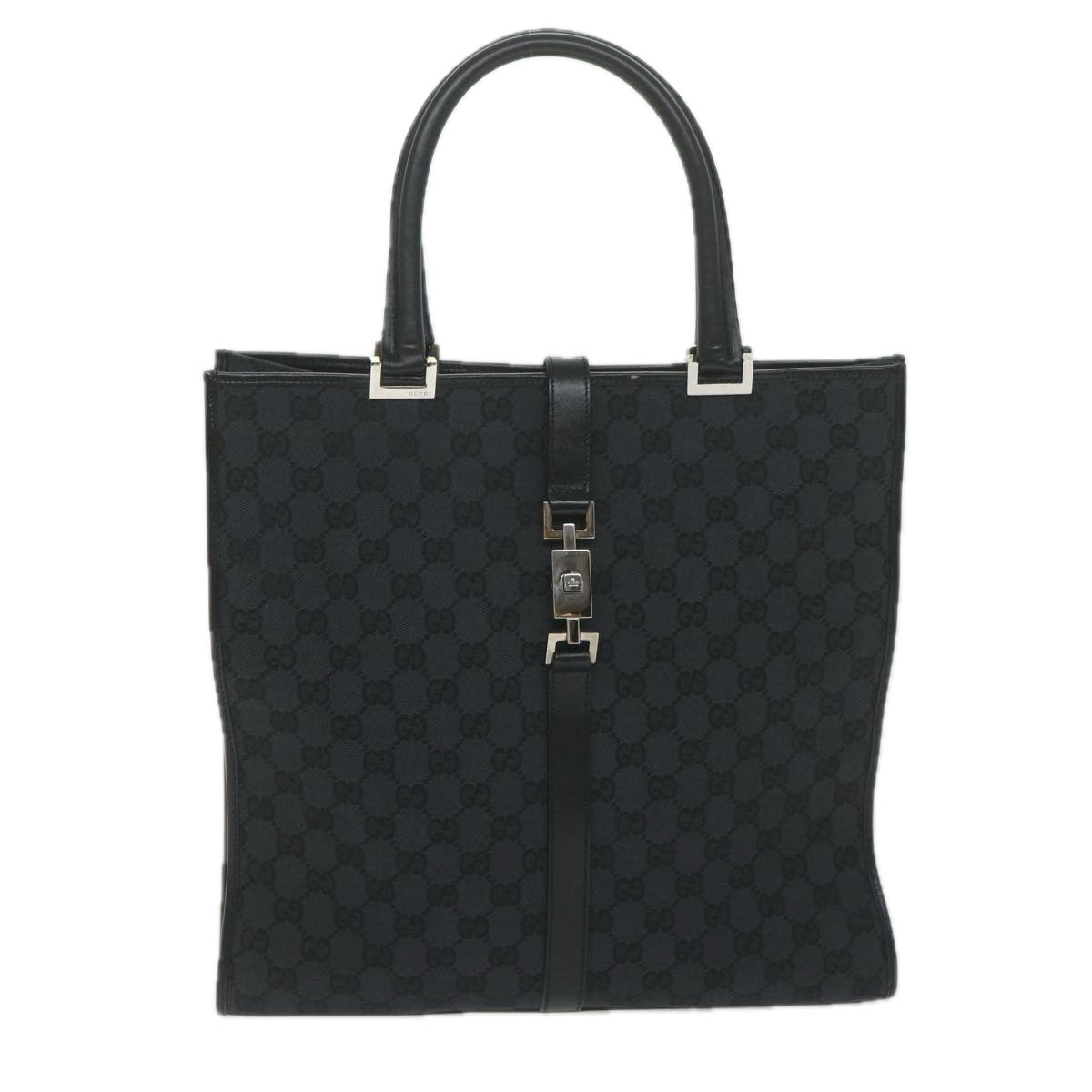 GUCCI GG Canvas Jackie Tote Bag Black 002 1064 Auth am5349 - 0