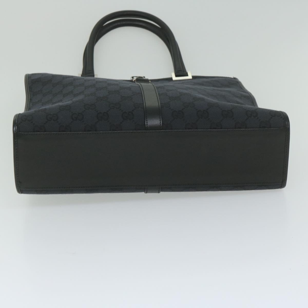 GUCCI GG Canvas Jackie Tote Bag Black 002 1064 Auth am5349