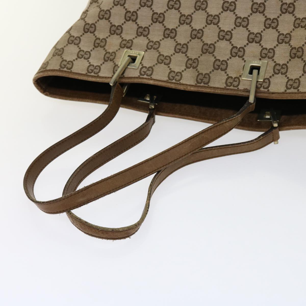 GUCCI GG Canvas Shoulder Bag 2Set Beige Brown Auth am5358