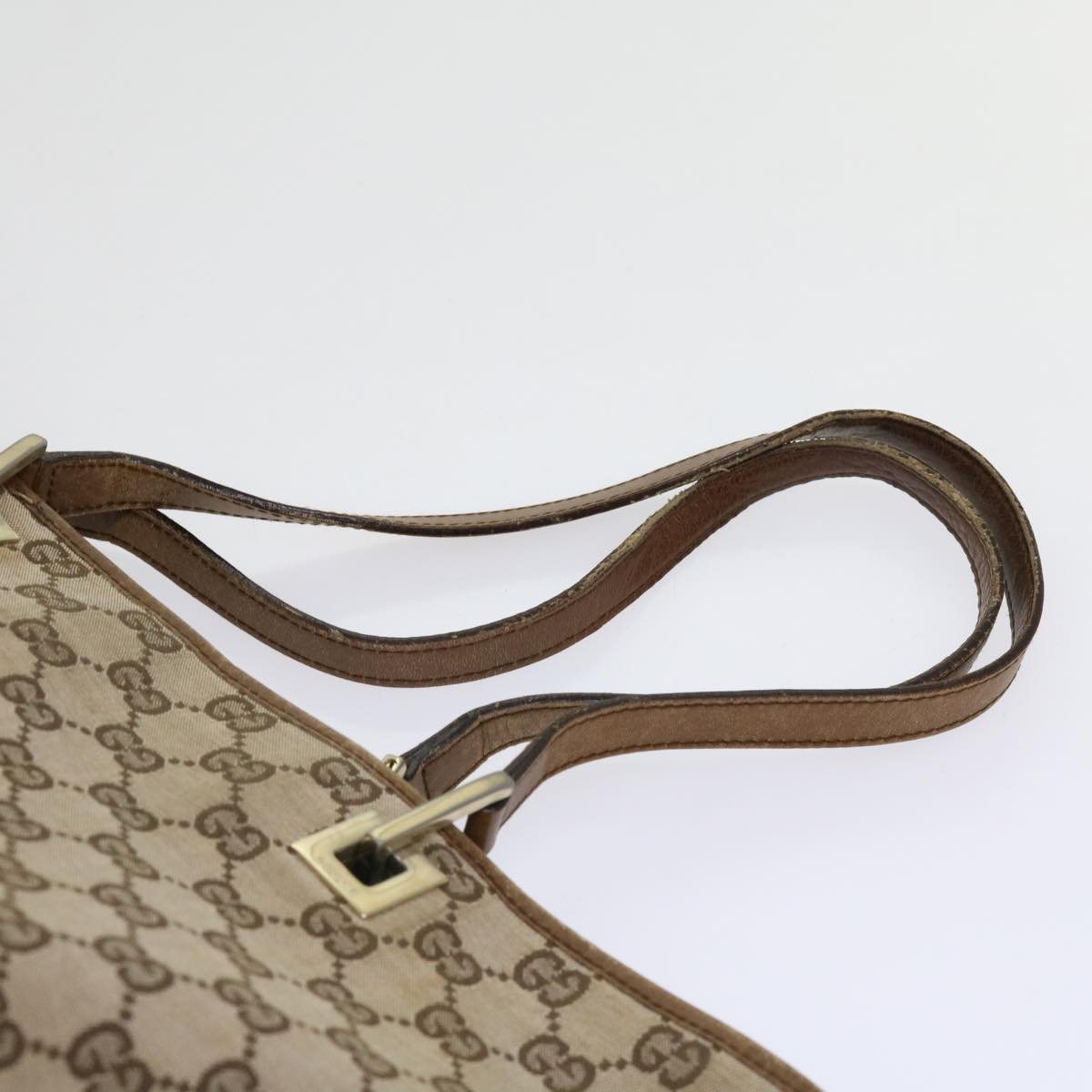 GUCCI GG Canvas Shoulder Bag 2Set Beige Brown Auth am5358