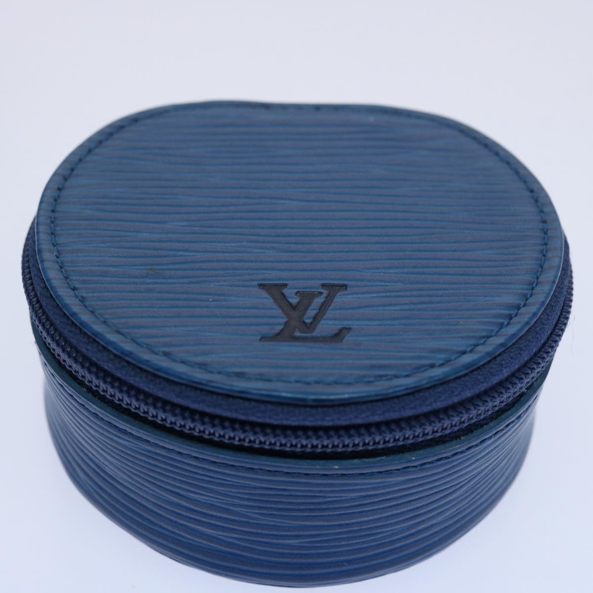 LOUIS VUITTON Epi Ecrin Bijou 8 Jewelry Box Blue M48215 LV Auth am5366