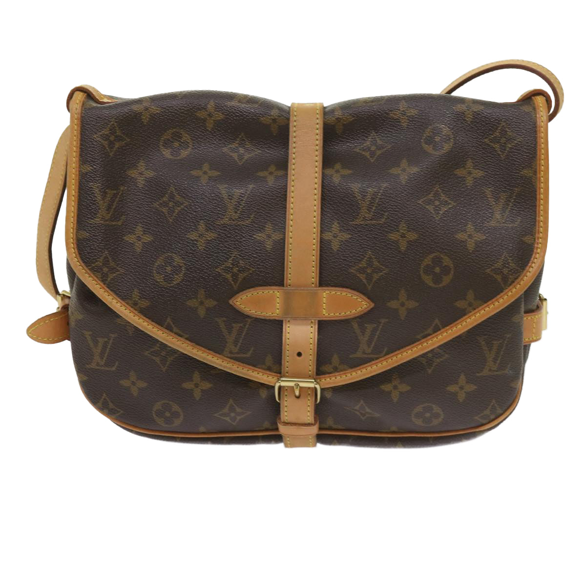 LOUIS VUITTON Monogram Saumur 30 Shoulder Bag M42256 LV Auth am5389