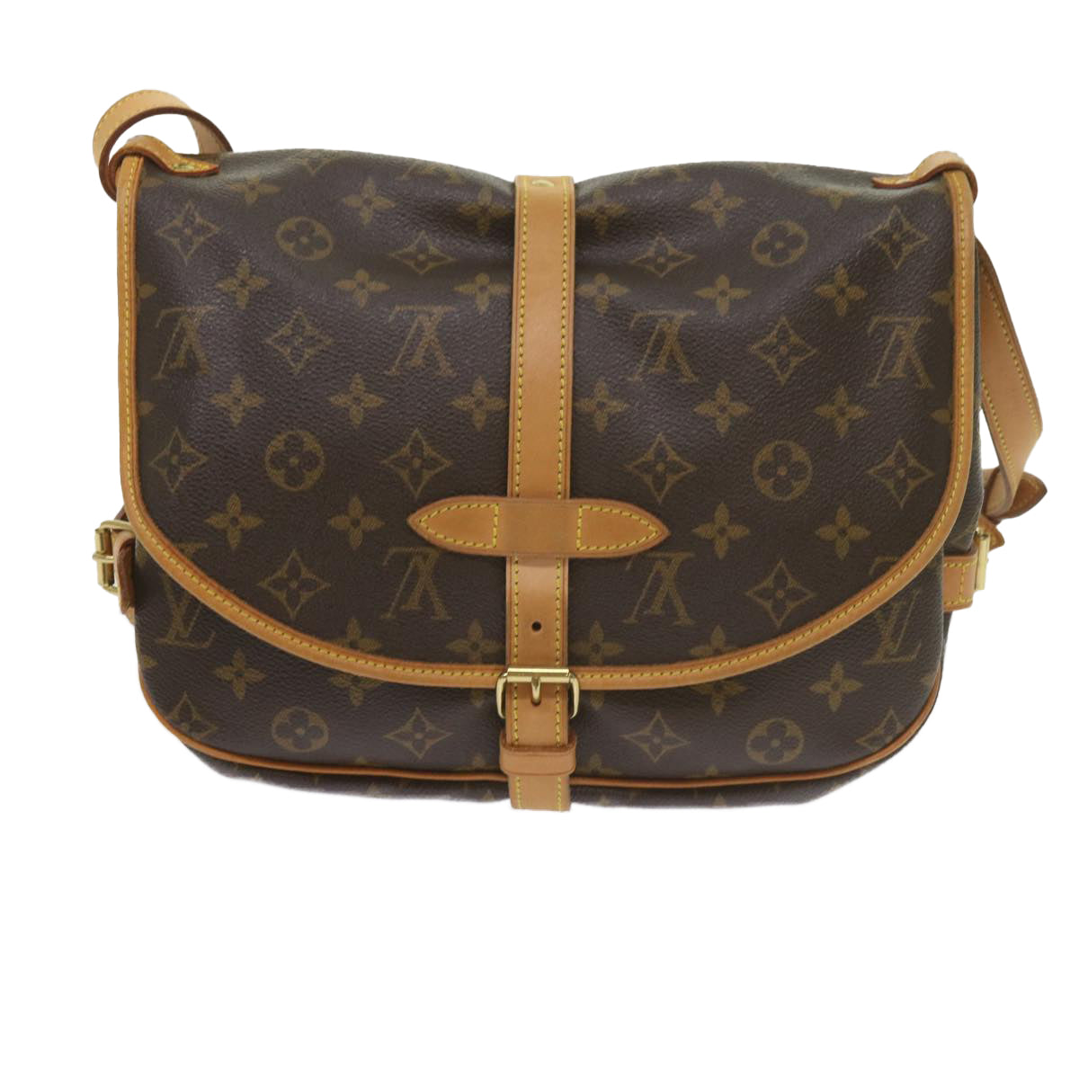 LOUIS VUITTON Monogram Saumur 30 Shoulder Bag M42256 LV Auth am5389