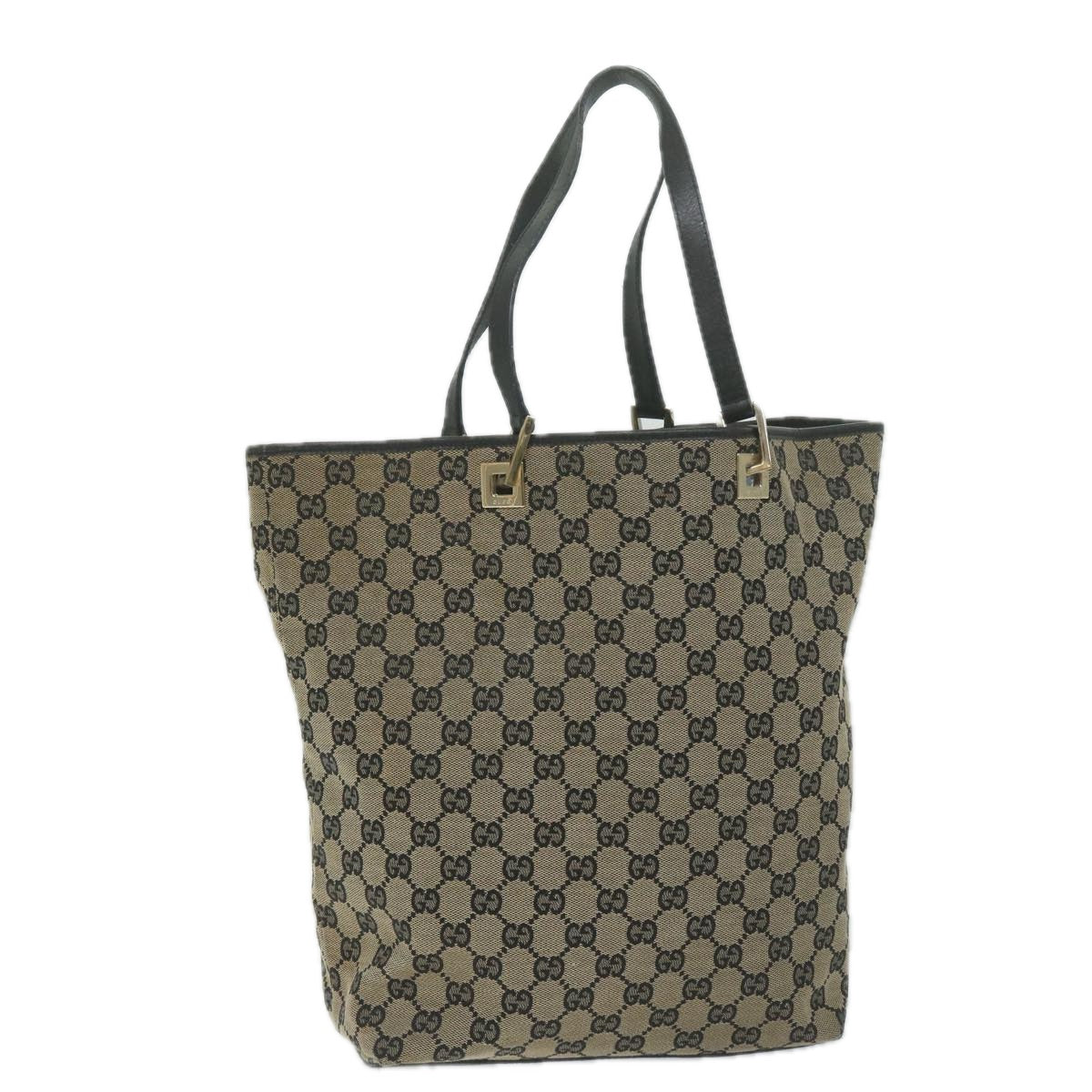 GUCCI GG Canvas Tote Bag Beige 002 1098 Auth am5393