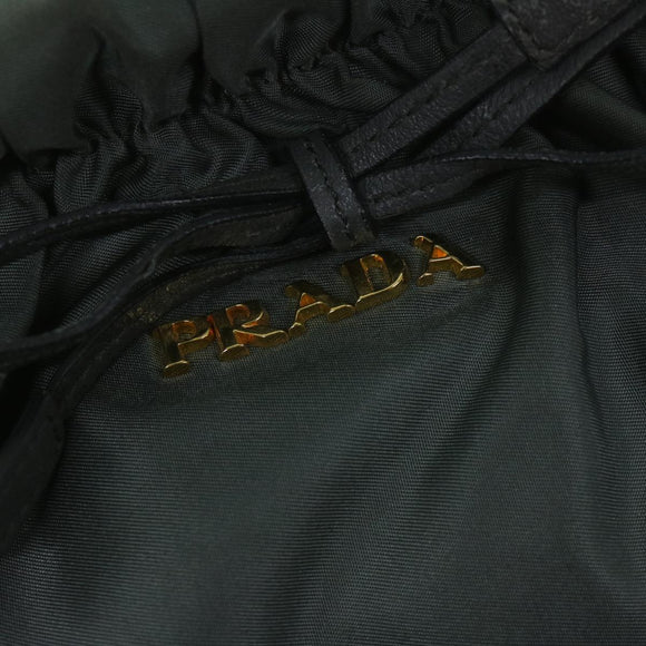 PRADA Hand Bag Nylon 2way Khaki Auth am5403