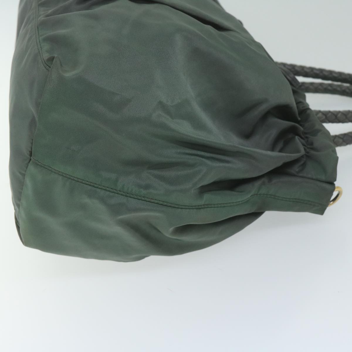 PRADA Hand Bag Nylon 2way Khaki Auth am5403