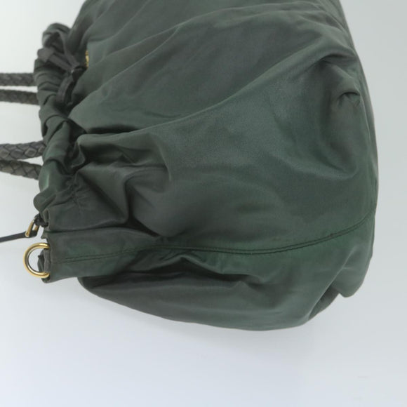 PRADA Hand Bag Nylon 2way Khaki Auth am5403
