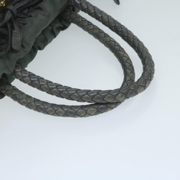 PRADA Hand Bag Nylon 2way Khaki Auth am5403