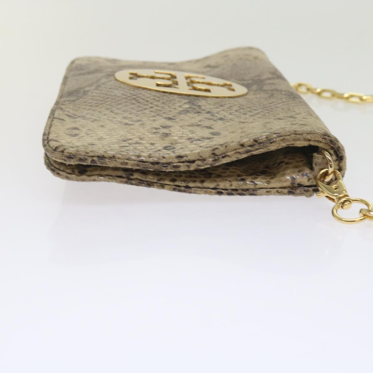 TORY BURCH Chain Shoulder Bag Suede Beige Auth am5441