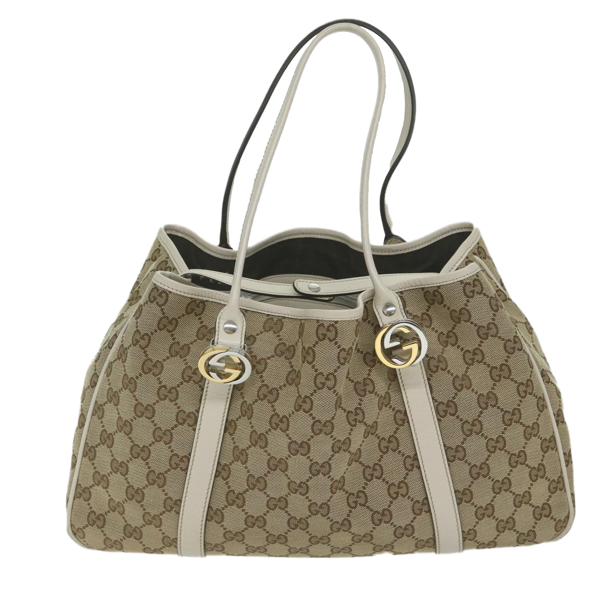 GUCCI GG Canvas GG Twins Tote Bag Beige 232957 Auth am5445 - 0