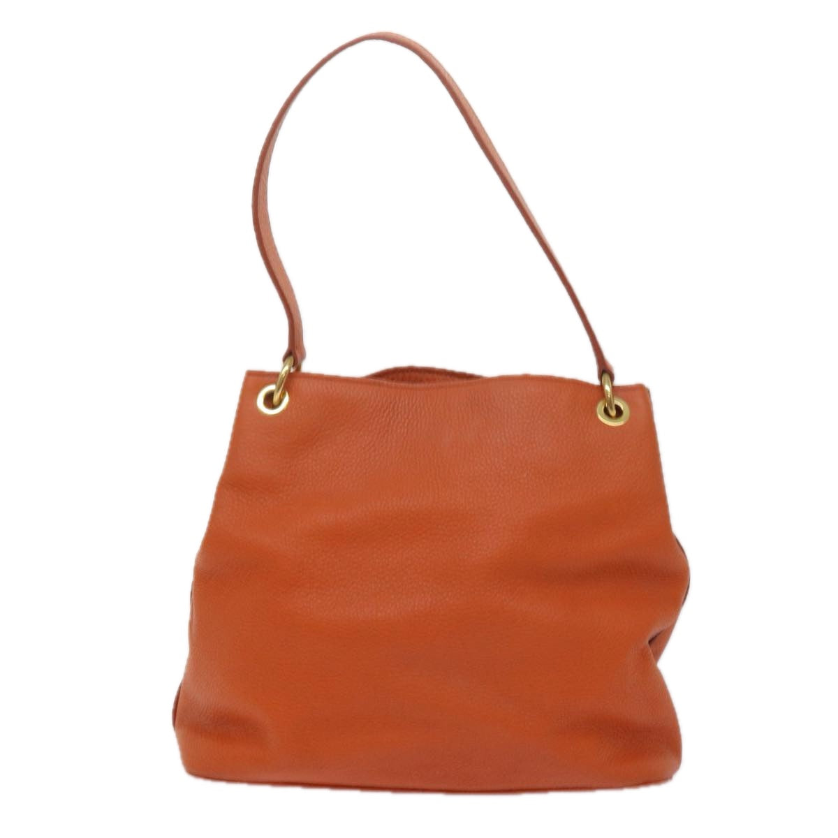 Miu Miu Shoulder Bag Leather Orange Auth am5446 - 0
