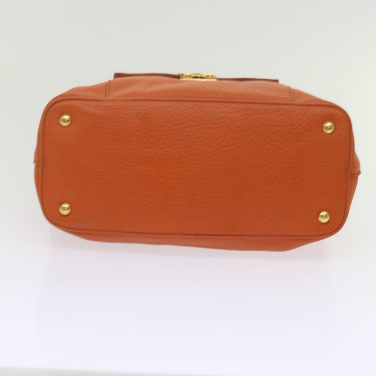 Miu Miu Shoulder Bag Leather Orange Auth am5446