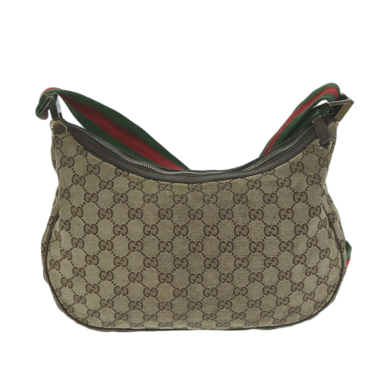 GUCCI GG Canvas Web Sherry Line Shoulder Bag Coated Canvas 3Set Auth am5453