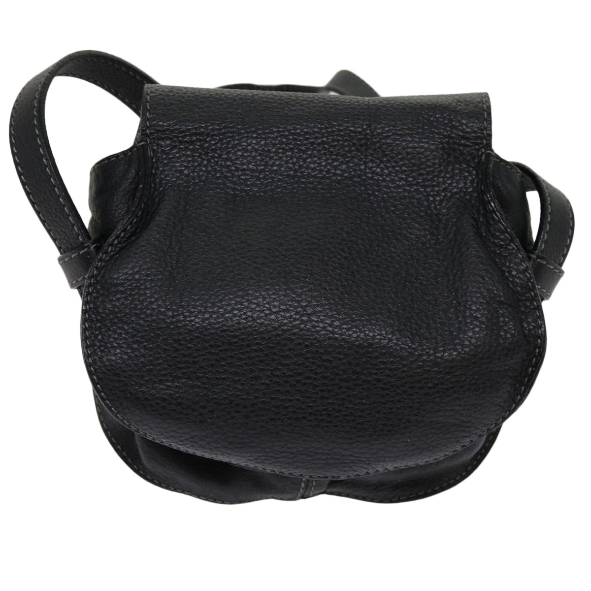 Chloe Mercy Shoulder Bag Leather Black Auth am5457