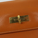 MORABITO Scalar 28 Hand Bag Leather Orange Auth am5465-9