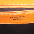 MORABITO Scalar 28 Hand Bag Leather Orange Auth am5465-10