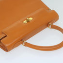 MORABITO Scalar 28 Hand Bag Leather Orange Auth am5465-6
