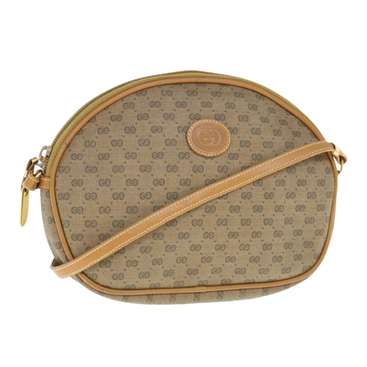 GUCCI Micro GG Supreme Shoulder Bag PVC Leather Beige 007 983 1113 Auth am5469