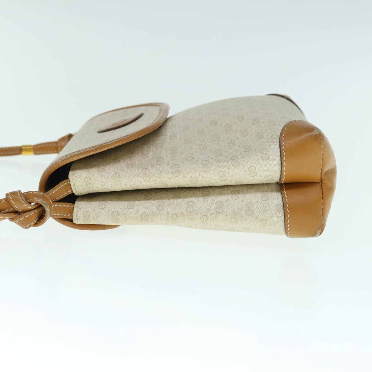 GUCCI Micro GG Supreme Shoulder Bag PVC Beige 007 123 0087 Auth am5471