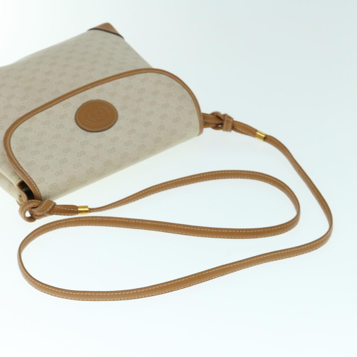 GUCCI Micro GG Supreme Shoulder Bag PVC Beige 007 123 0087 Auth am5471