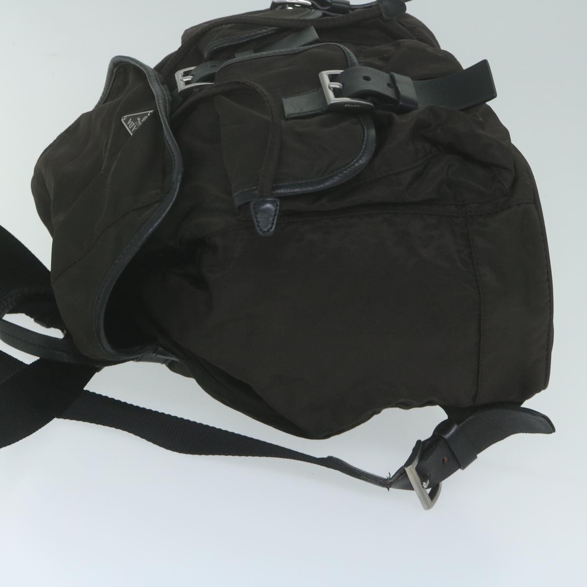 PRADA Backpack Nylon Brown Auth am5476