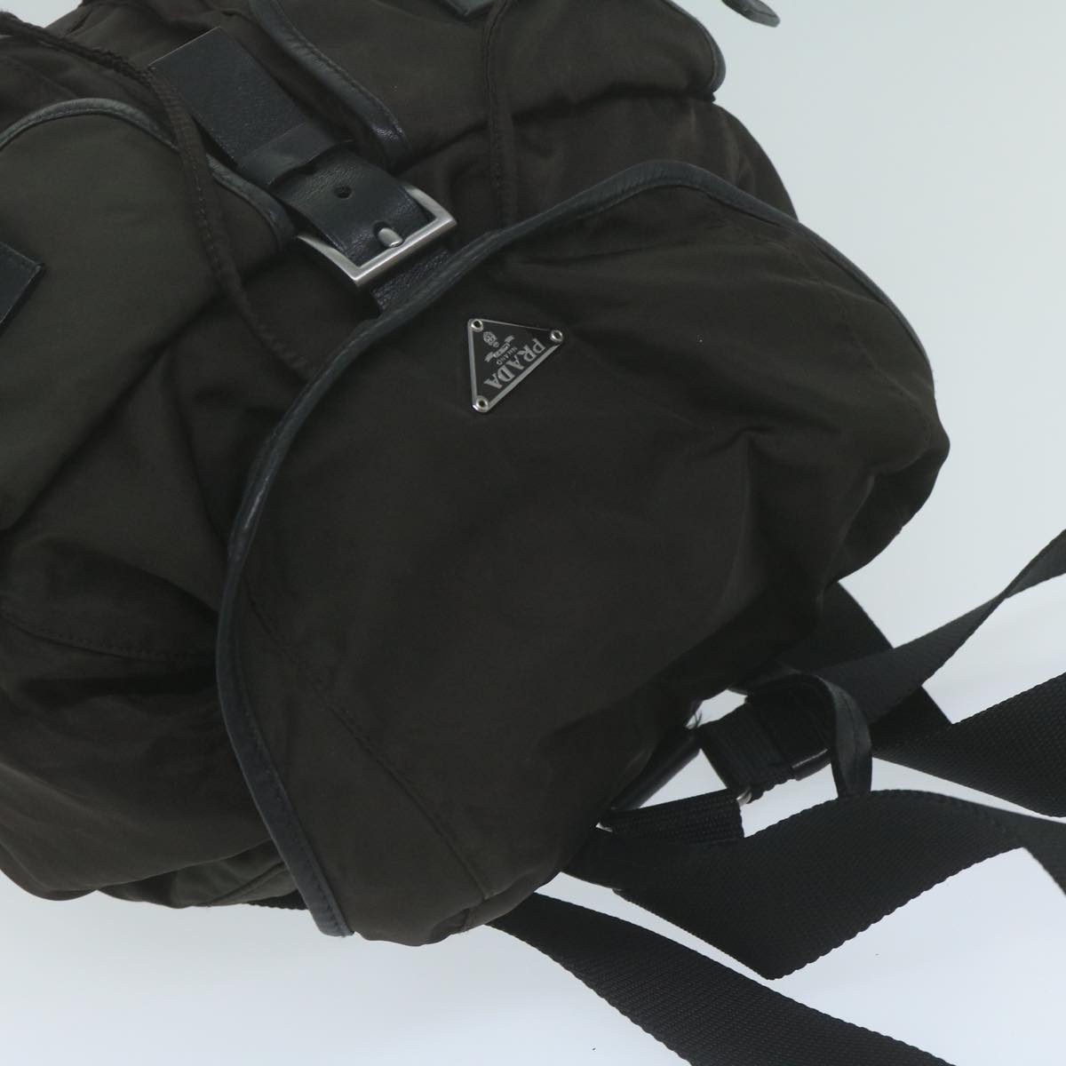 PRADA Backpack Nylon Brown Auth am5476