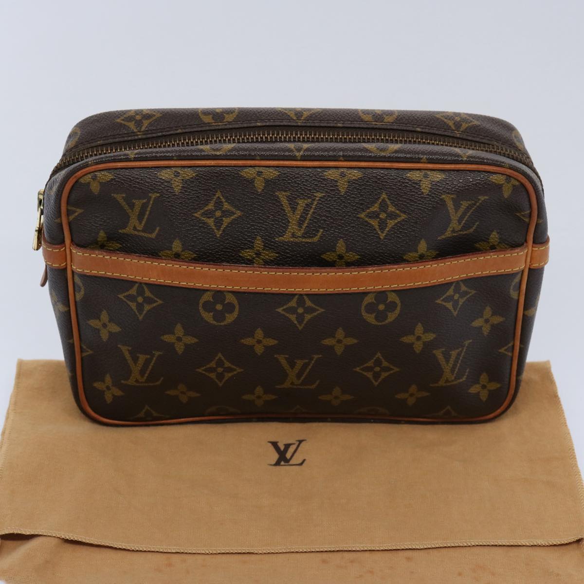 LOUIS VUITTON Monogram Compiegne 23 Clutch Bag M51847 LV Auth am5478