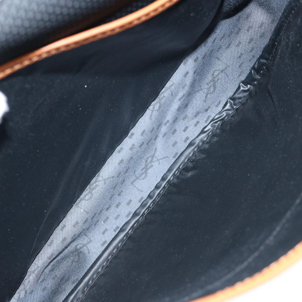 SAINT LAURENT Shoulder Bag PVC Leather Black Auth am5482
