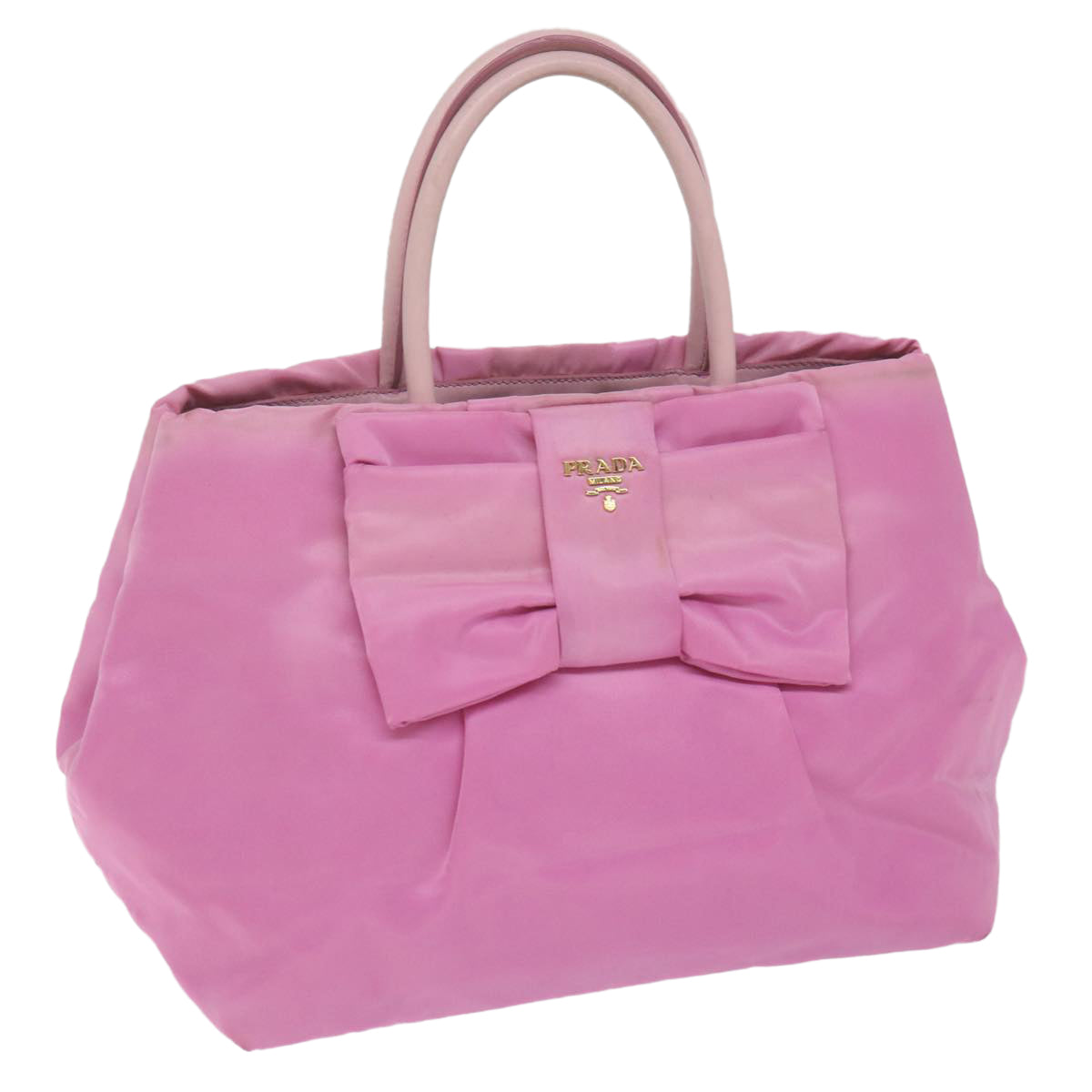 PRADA Hand Bag Nylon Pink Auth am5486