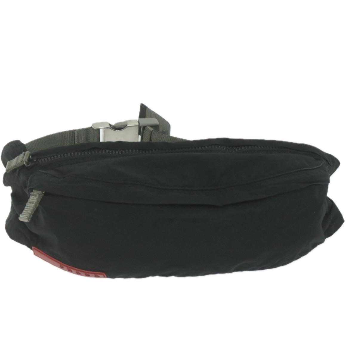 PRADA PRADA Sports Waist bag Nylon Black Auth am5489