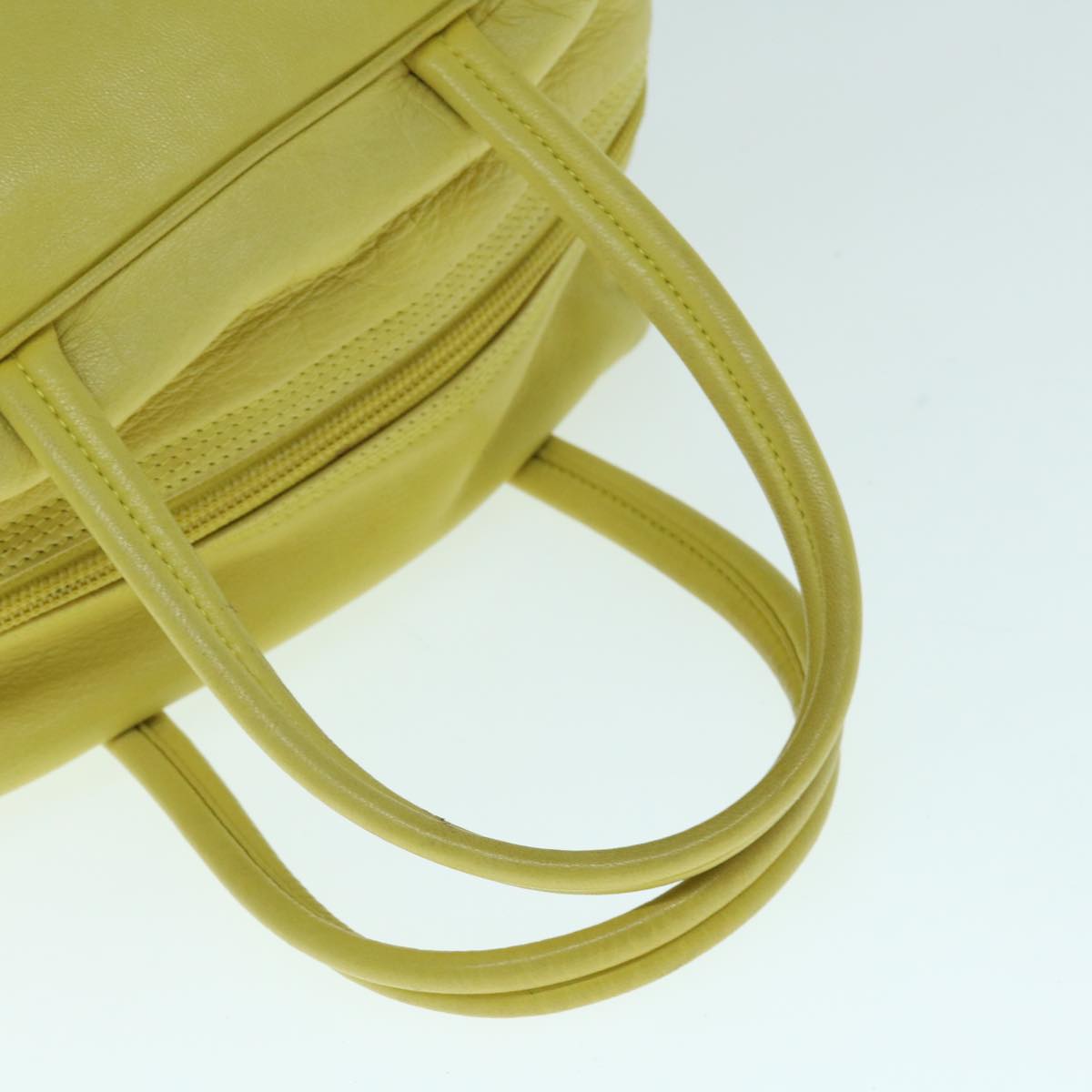 LOEWE Hand Bag Leather Yellow Auth am5490