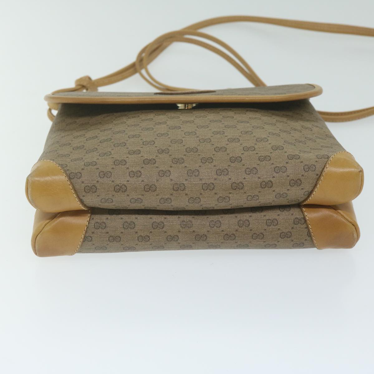 GUCCI Micro GG Supreme Shoulder Bag PVC Leather Beige 49 007 5548 Auth am5527