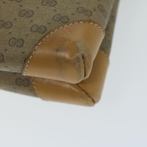 GUCCI Micro GG Supreme Shoulder Bag PVC Leather Beige 007 49 5548 Auth am5530