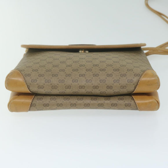 GUCCI Micro GG Supreme Shoulder Bag PVC Leather Beige 007 49 5548 Auth am5530
