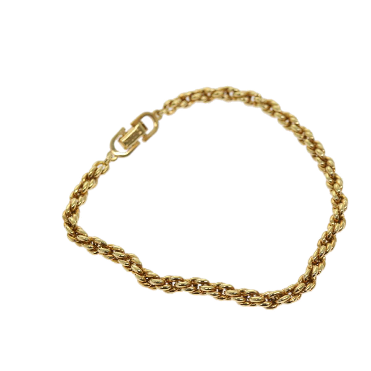 Christian Dior Bracelet Metal Gold Auth am5562