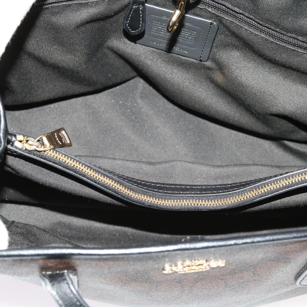 Coach Signature Shoulder Bag PVC Leather 3Set Beige Brown Auth am5572