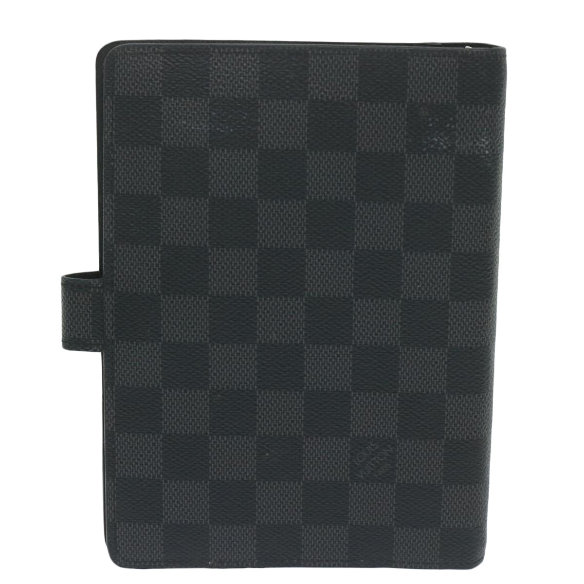 LOUIS VUITTON Damier Graphite Agenda MM Day Planner Cover R20242 LV Auth am5576